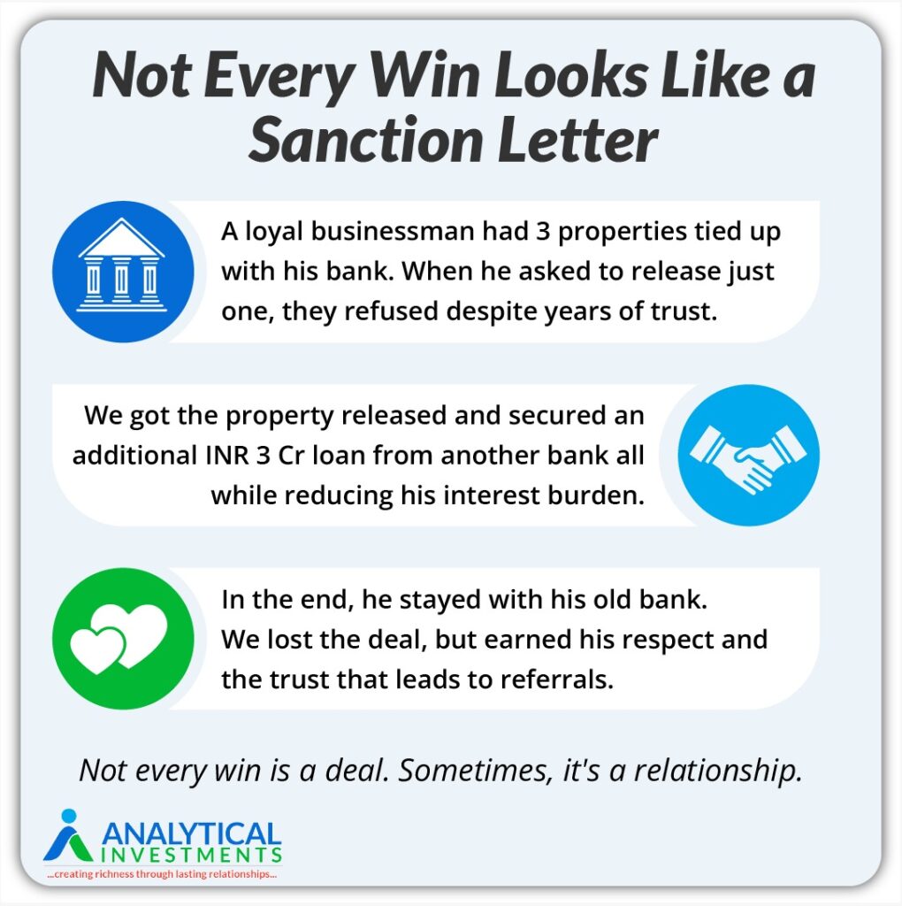 Not every victory results in a letter of sanction. It's trust sometimes.